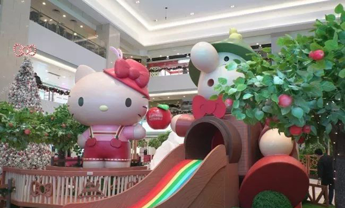 Hello Kitty携手Müllerchen萌爆登场，刷新圣诞美陈新体验 美陈网站 美陈前沿 