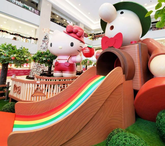 Hello Kitty携手Müllerchen萌爆登场，刷新圣诞美陈新体验 美陈网站 美陈前沿 