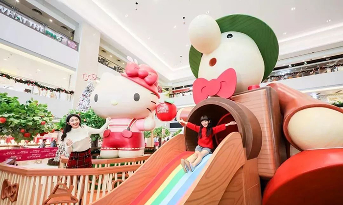 Hello Kitty携手Müllerchen萌爆登场，刷新圣诞美陈新体验 美陈网站 美陈前沿 
