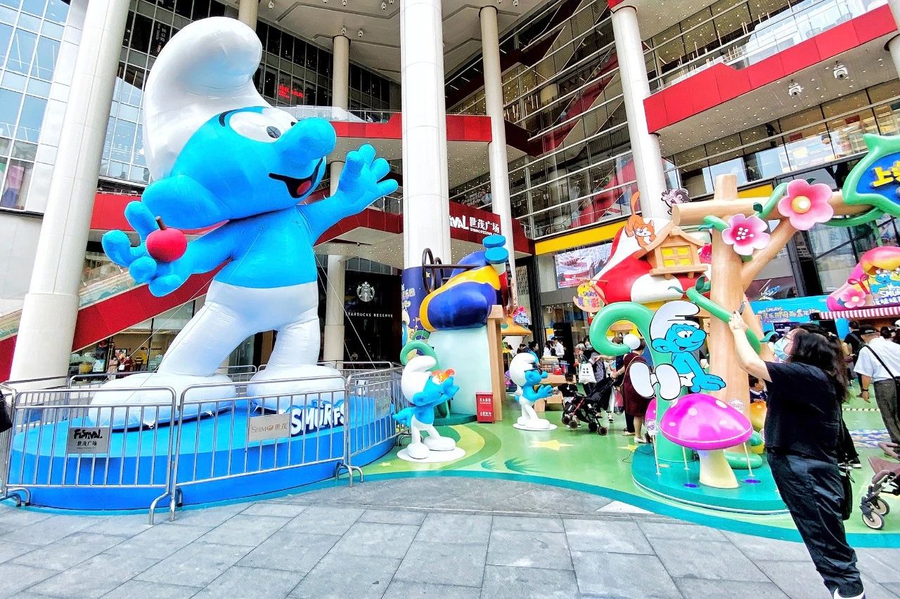 蓝精灵主题嘉年华活动开启游园互动活动,策划的6大打卡展区好吸睛