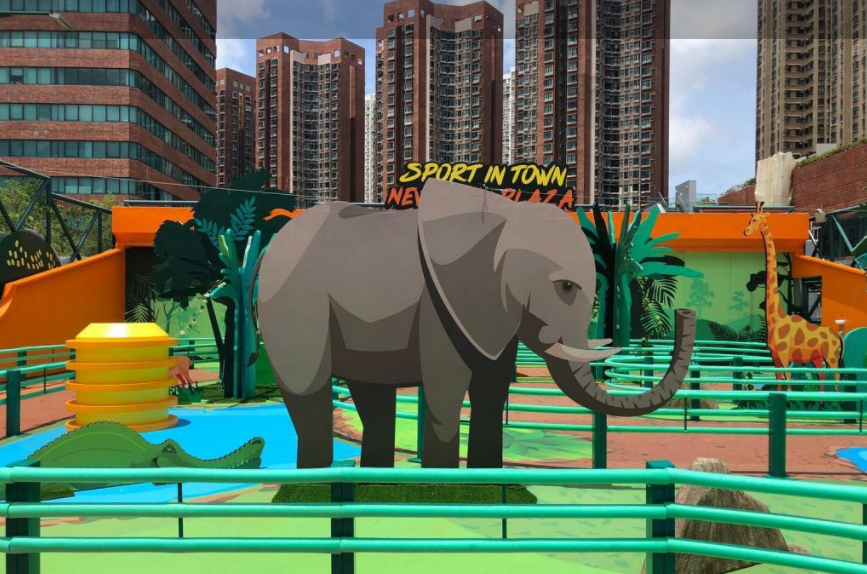 丛林主题美陈展览活动还原了游戏中的经典元素，太好玩了